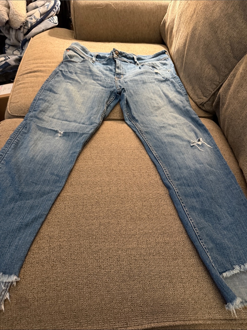 Hudson Jeans Light Blue Distressed Skinny Jeans
